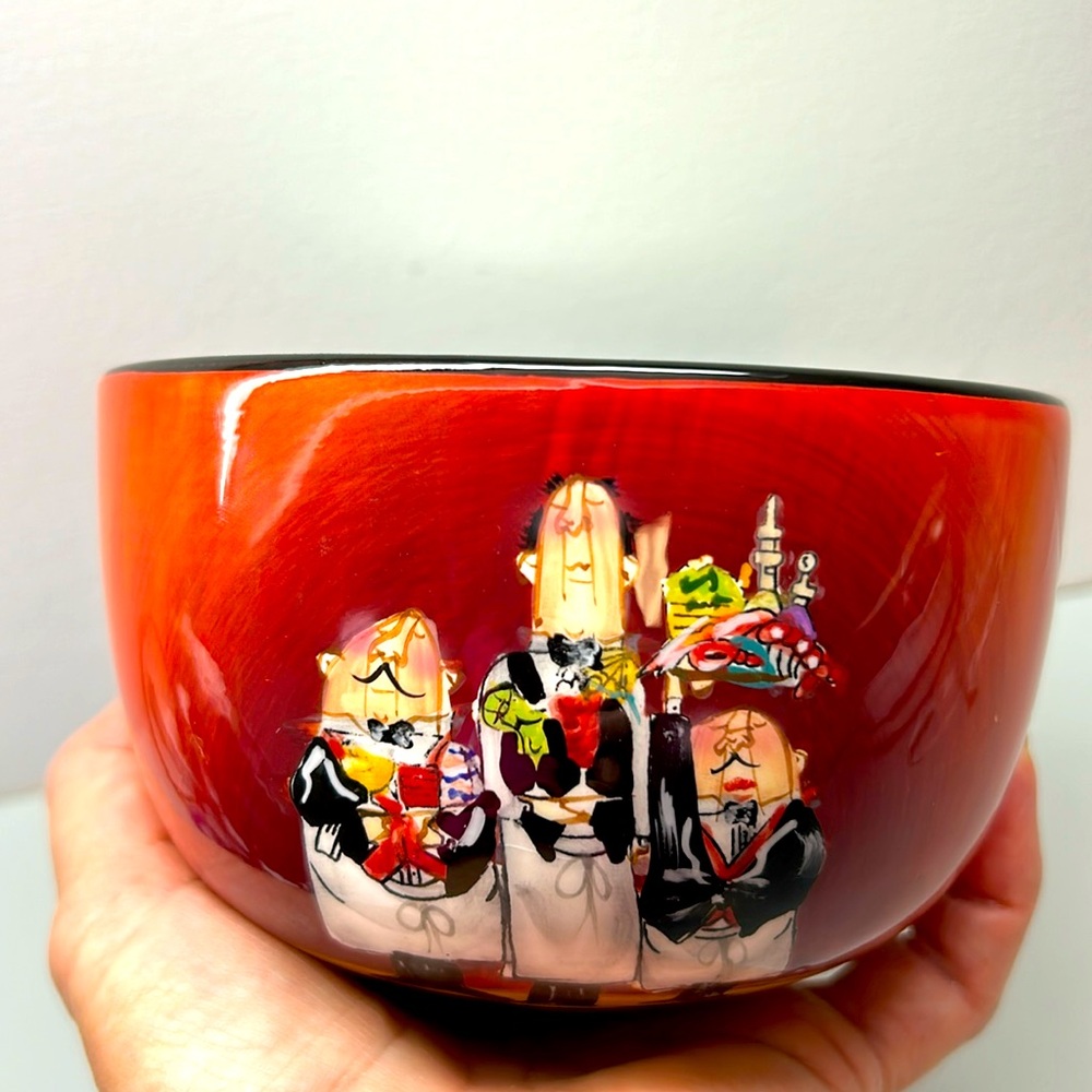 Certified International Tracy Flickinger waiters serving bowl, 5” wide, 3” tall